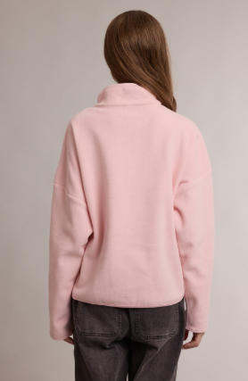 Powder Pink Women's Fleece Quarter-zip Pullover