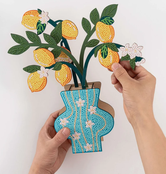 Craft Hero Pixelpop™ - Limoncello - 3D Diamond Art Vase Decor Kit