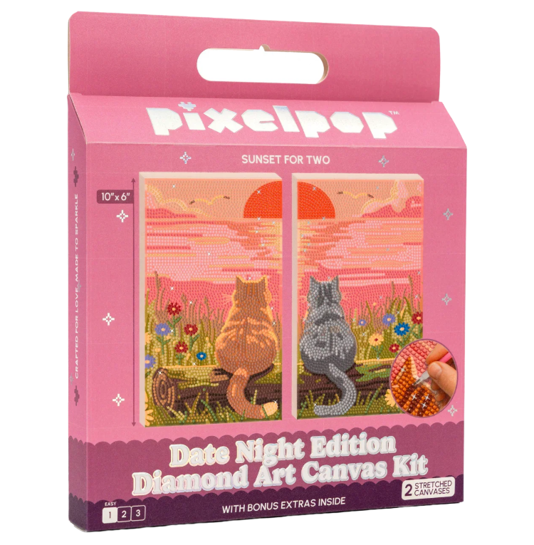 Craft Hero Pixelpop™ - Sunset for Two - Date Night Diamond Art Kit