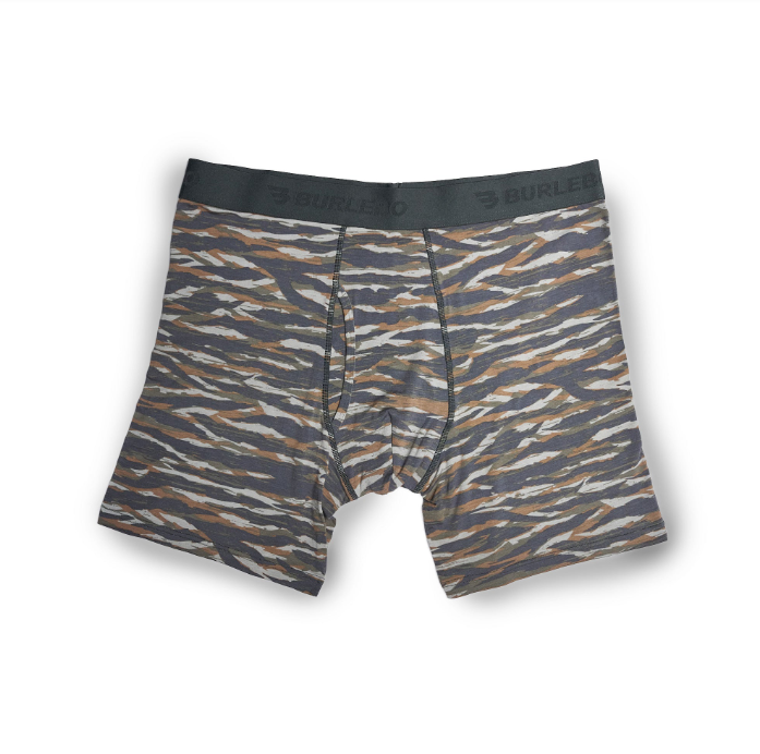 Burlebo BOXER BRIEFS - BLACK CAMO, MALLARDS FLYING IN, & TIGER STRIPE CAMO WETLAND