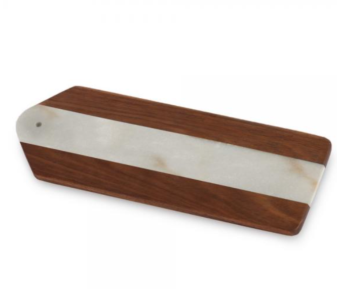 Tegan Marble Serving Board White