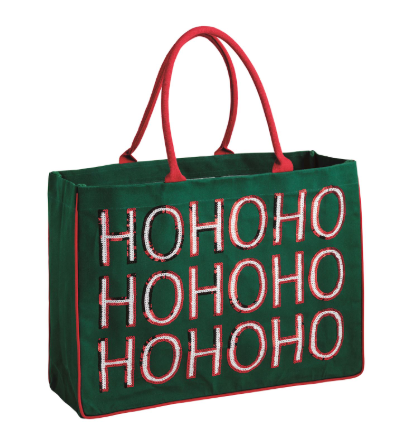 Green Holiday Sparkle Tote