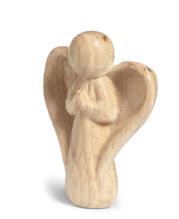 2.5"H MINI WOOD COMFORT ANGEL