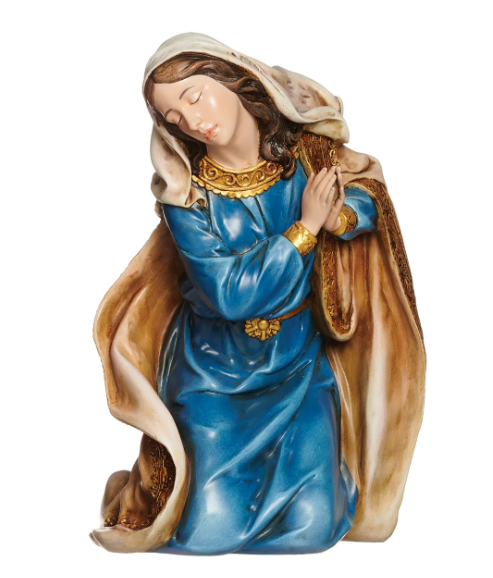 Joseph's Studio Mary with Blue Dress and Gold Robe Nativity Figure