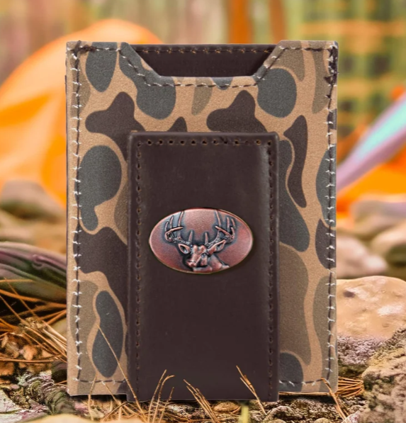 Old School Camo Front Pocket Wallet