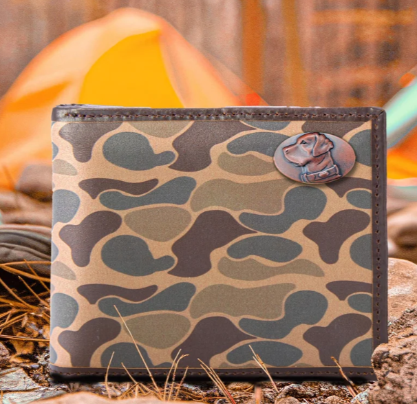 Old School Camo Passcase Wallet