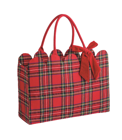 Tartan Scallop Totes