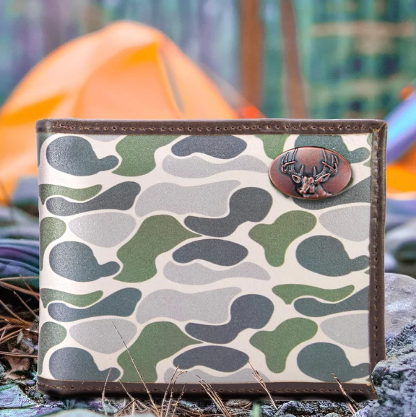 Old School Camo Passcase Wallet
