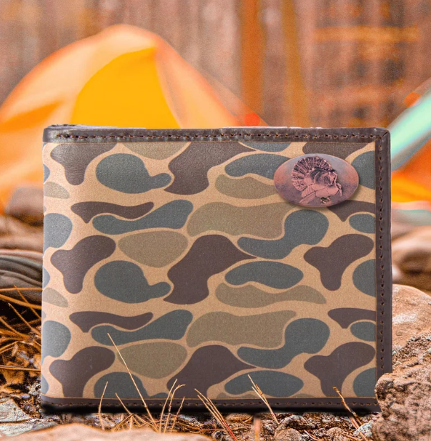Old School Camo Passcase Wallet