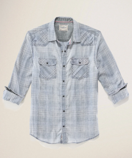 BLUE COMBO MILLBROOK VINTAGE SOFT WESTERN SHIRT