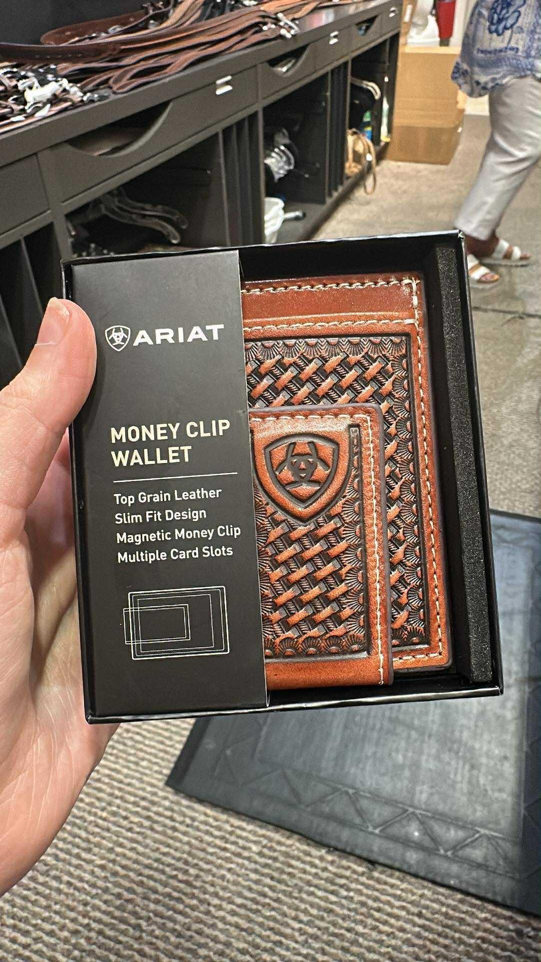 Ariat Basket Woven Shield MoneyClip