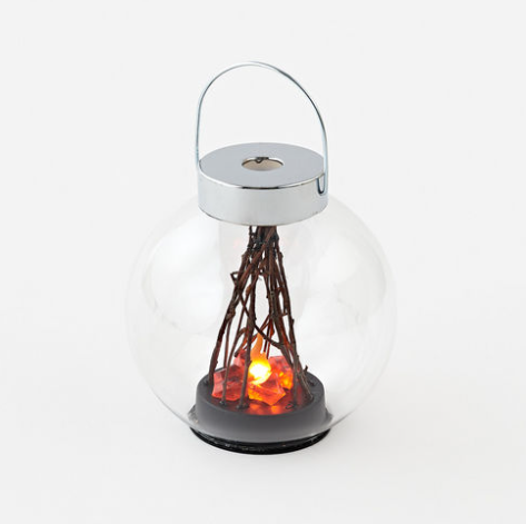 Glass 6" Campfire LED Lantern