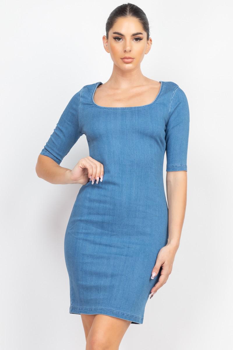 Denim Slim Dress