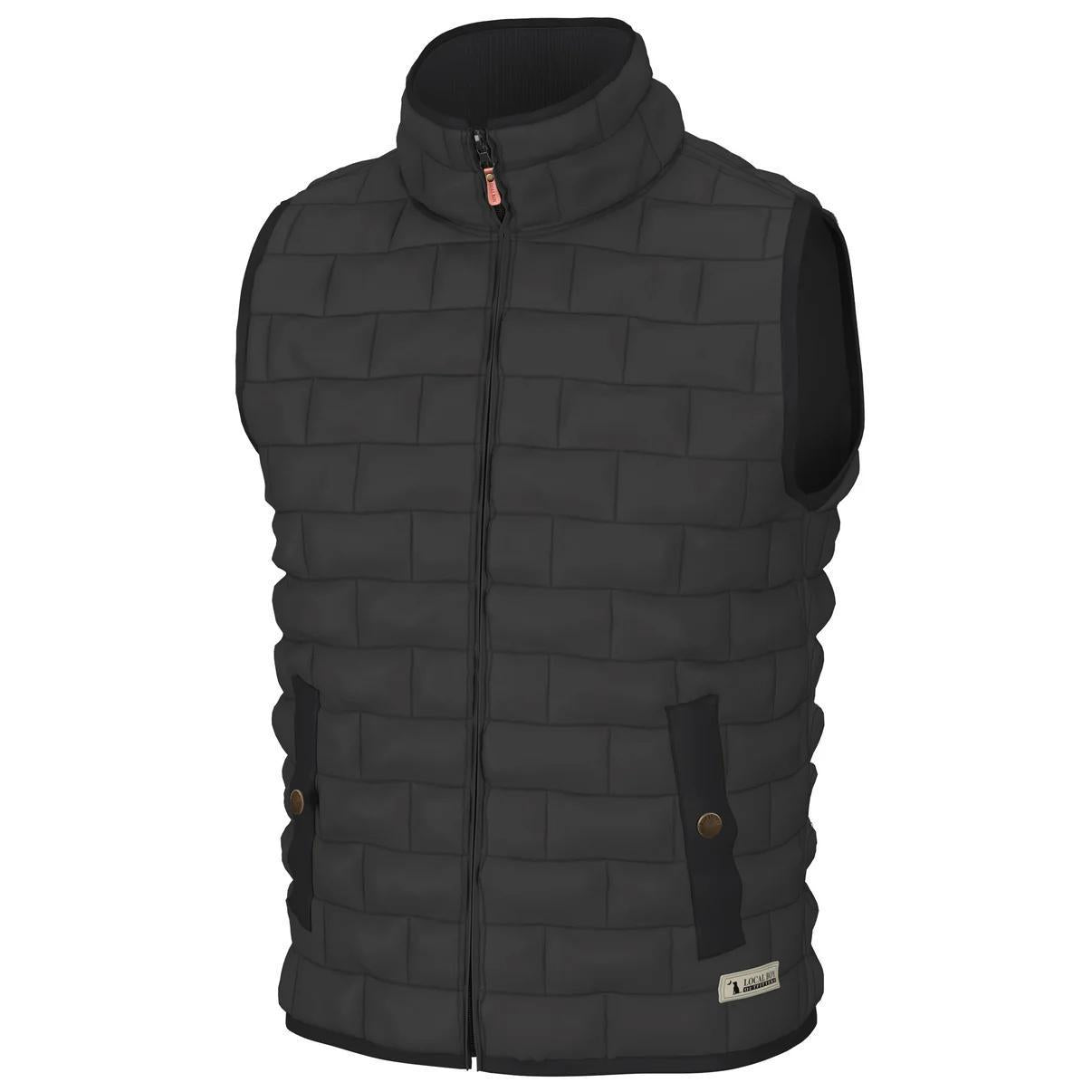 Brick Quilted Vest - Charcoal