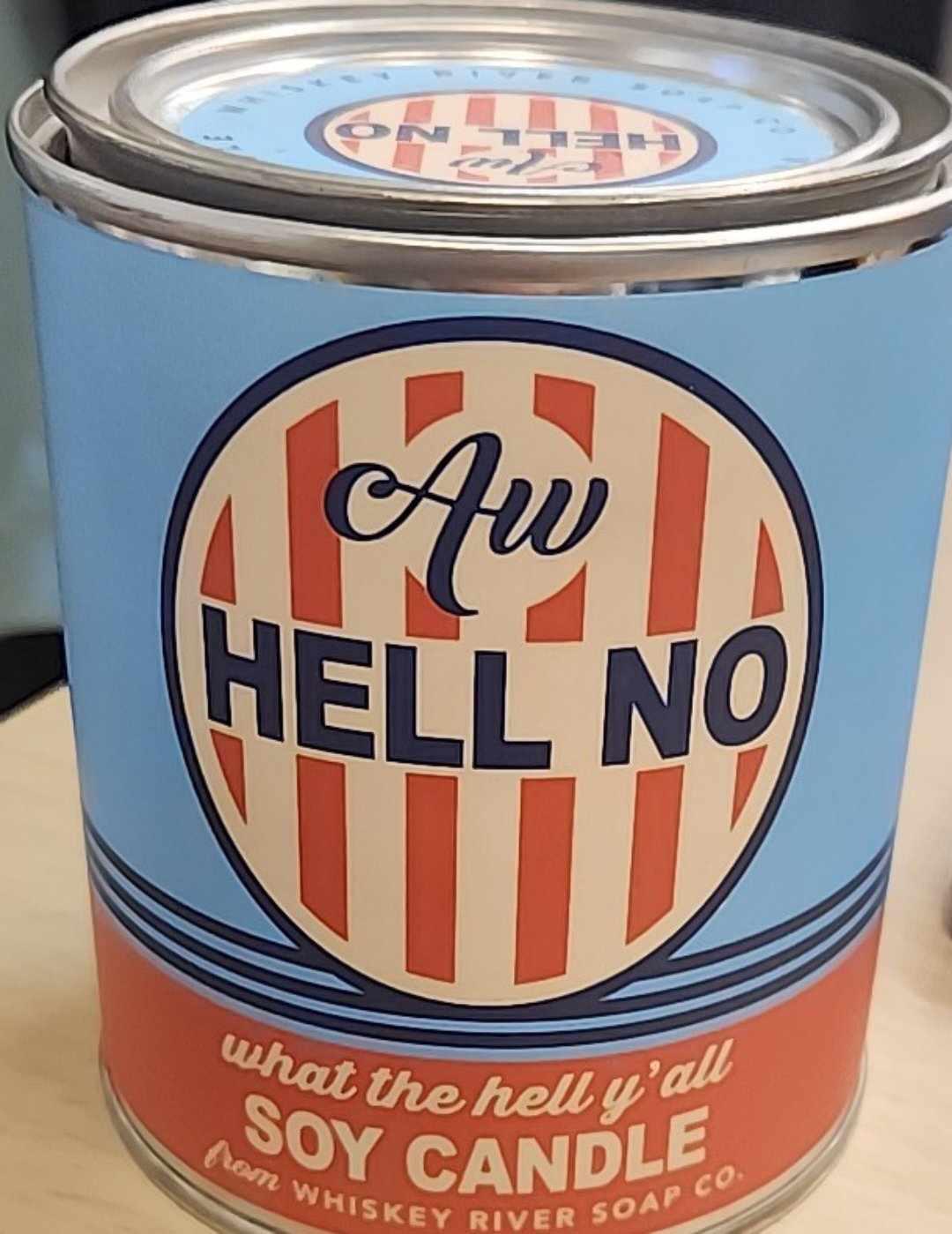 Aw Hell No Paint Can Candle