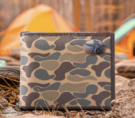 Old School Camo Passcase Bifold Wallet