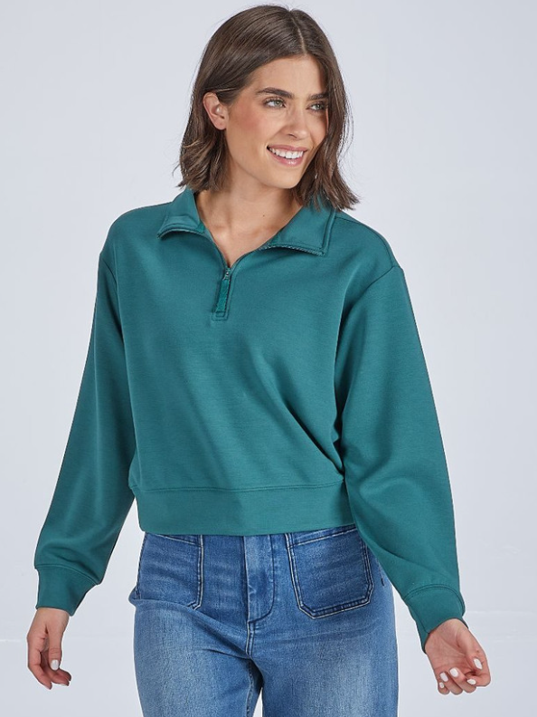 Simply Southern Quarter Zip - Jade