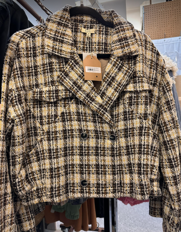 Tweed Gold Crop Jacket
