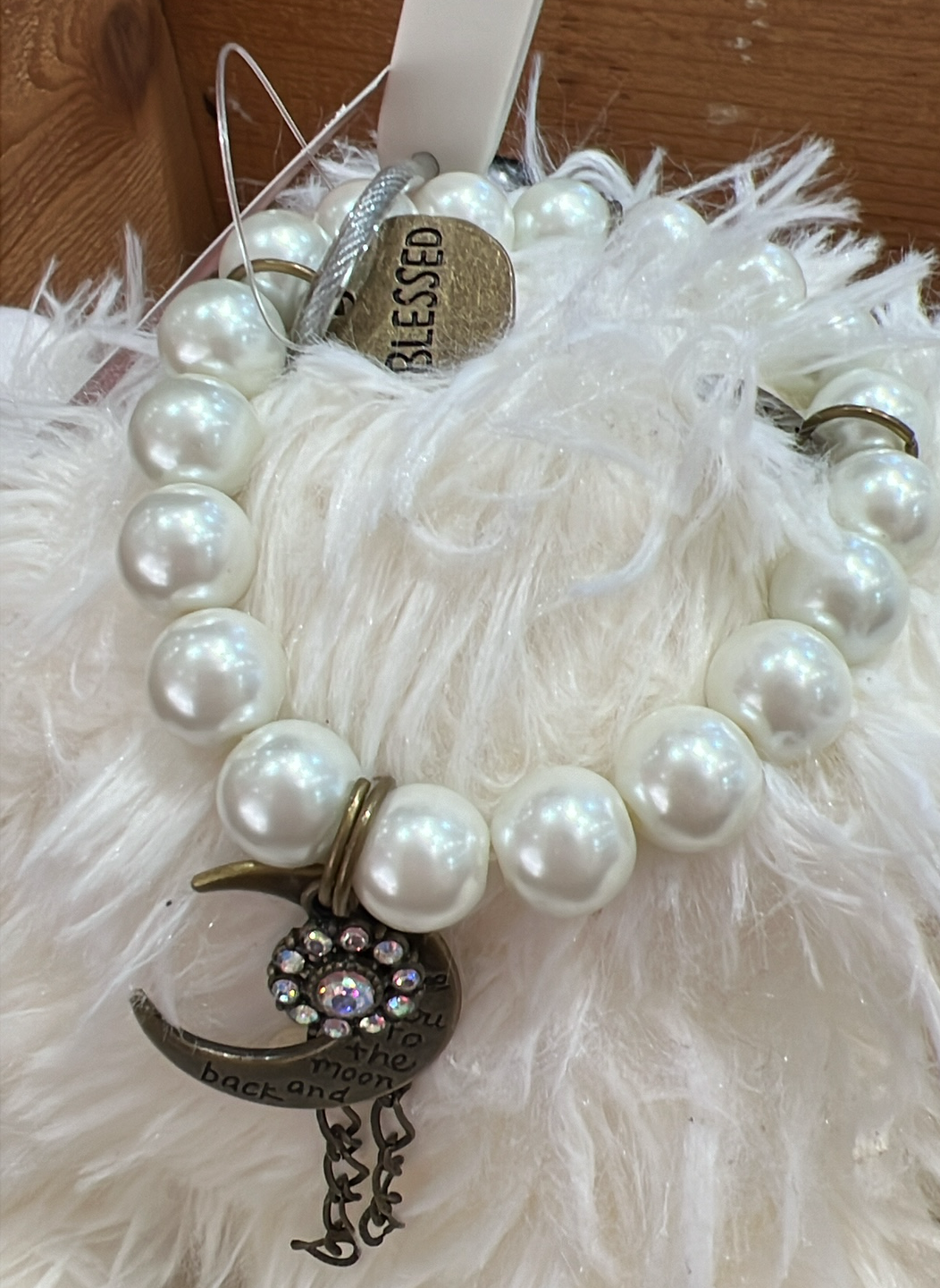 To The Moon And Back Crystal Charm Bracelet