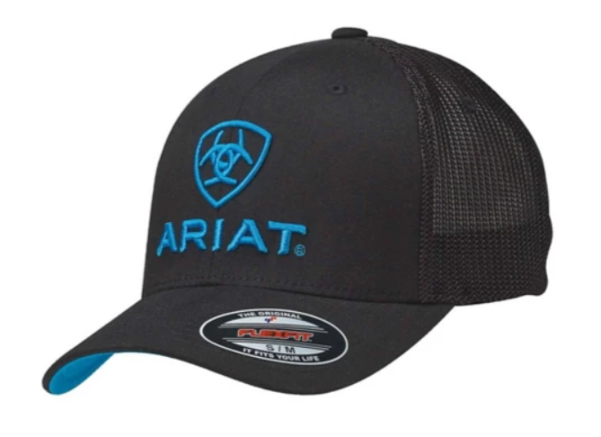 Ariat Neon Blue Shield Black Hat