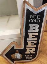 Wood Beer Arrow Sign