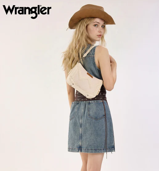 Wrangler Western Chevron Contrast Stitch Satchel Bag
