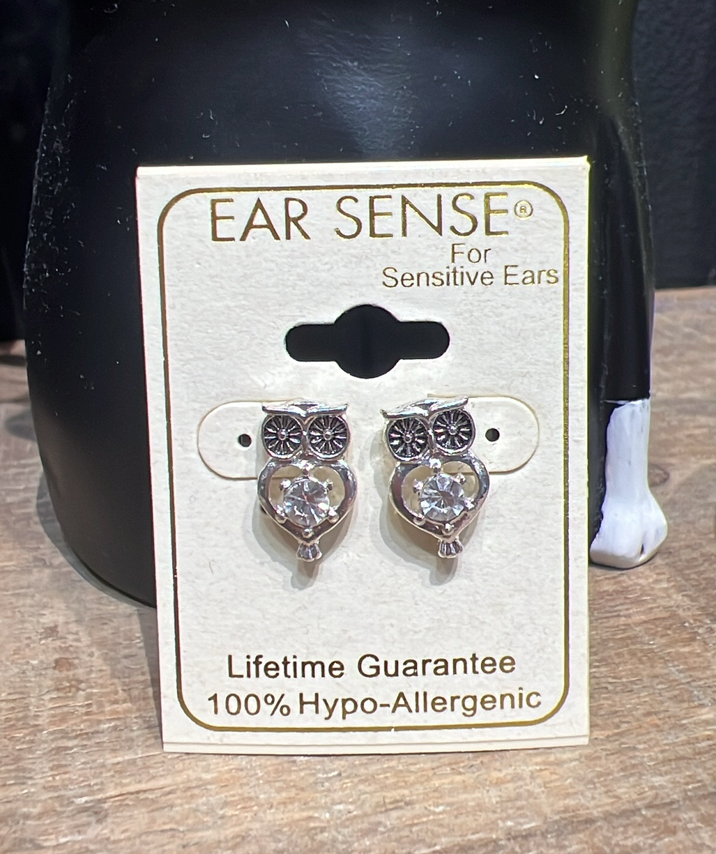 Crystal Owl Earrings