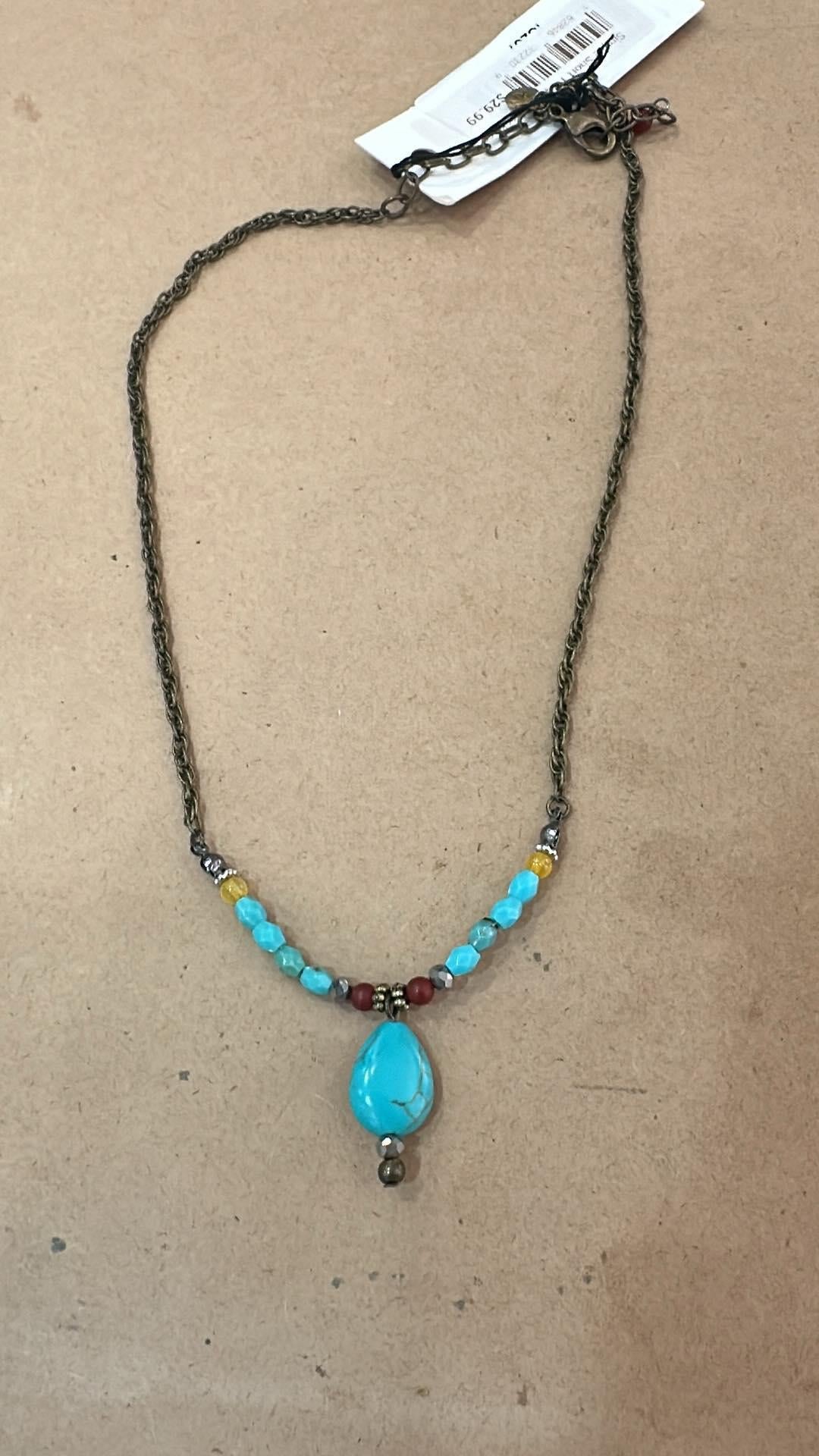 Simple Short Turquoise Necklace