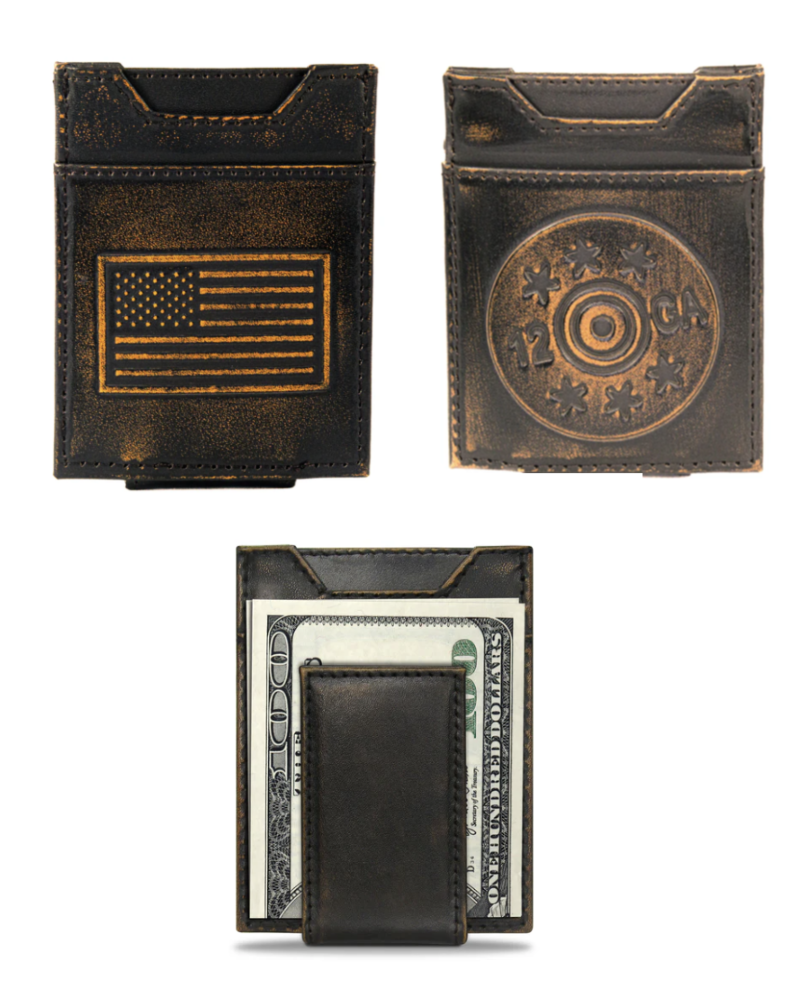Burnished Antique Brown Front Pocket Wallet