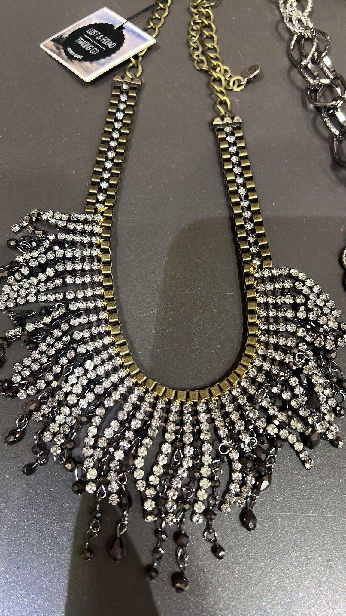 Black & Crystal Necklace