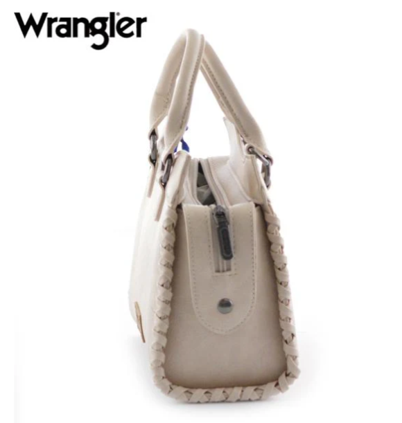 Wrangler Braided Detail Tote/Crossbody Bag - Tan