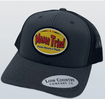 Mama Tried Famous Woven Patch Hat Charcoal/Black