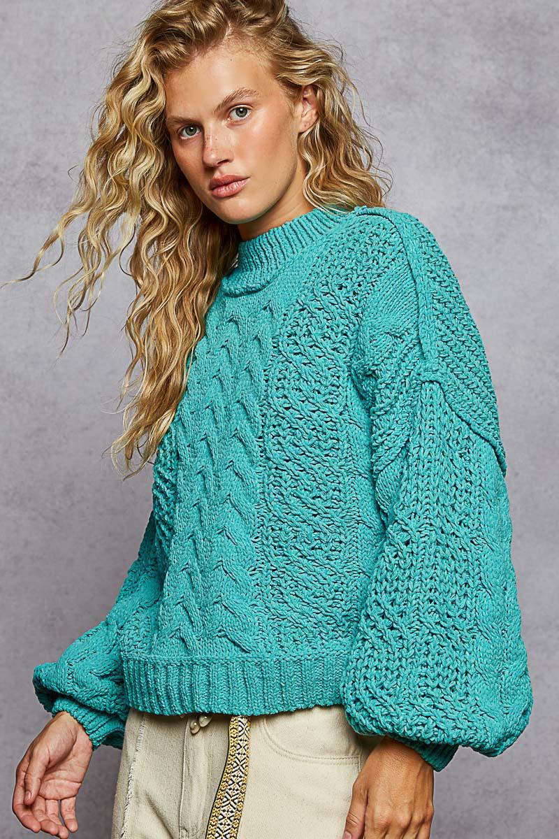 Madison Aqua Teal Sweater
