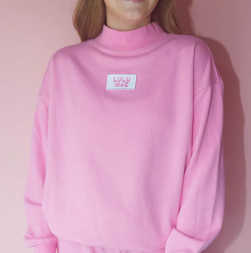 LULU MAC - Bubblegum Terry Cloth LS Top
