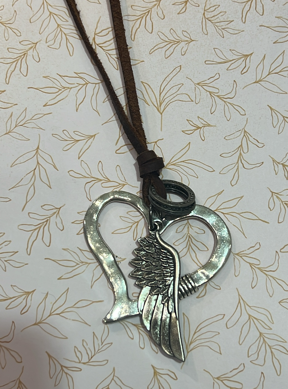 Angel Wing Heart Necklace