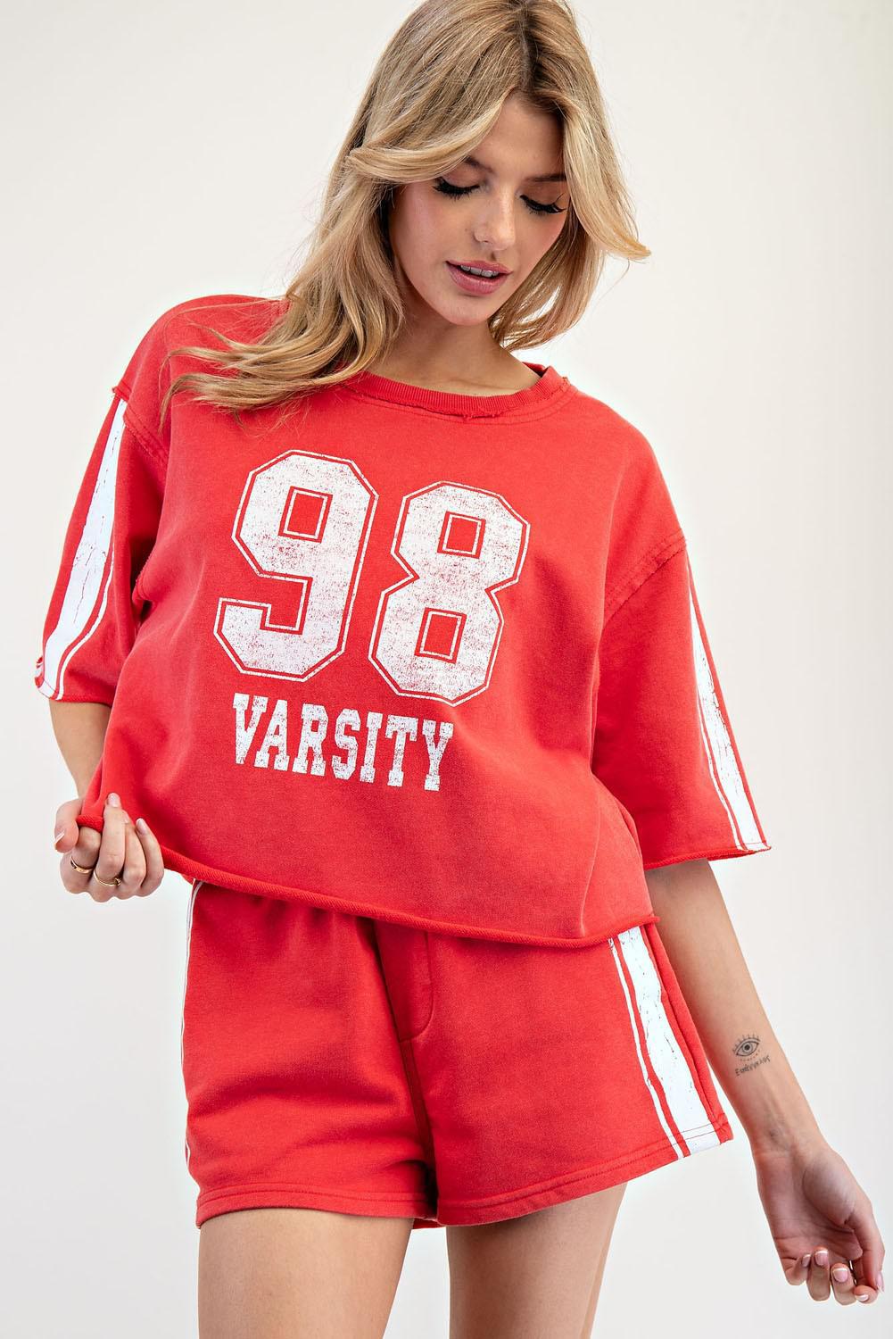 Mineral Washed 98 Varsity Top