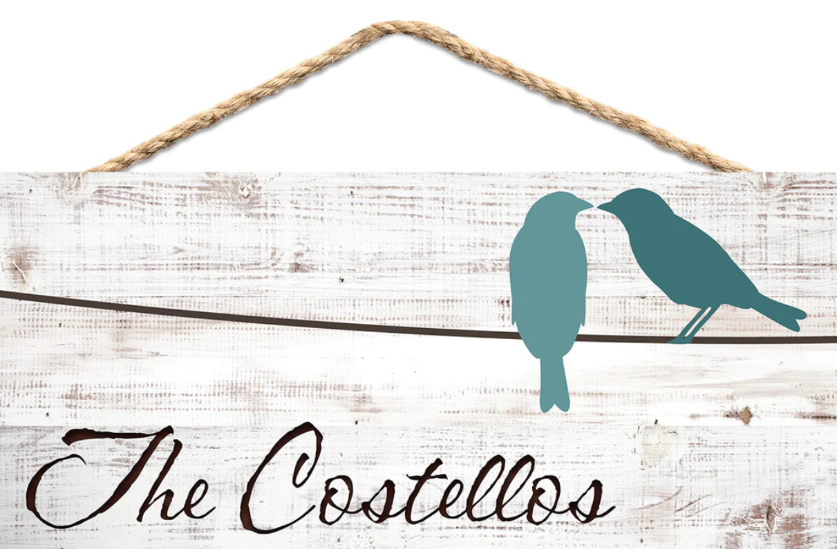 Blank Bird Hanging Sign