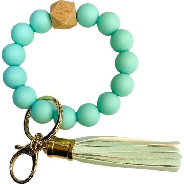 Silicone Ball Bracelet Keychains