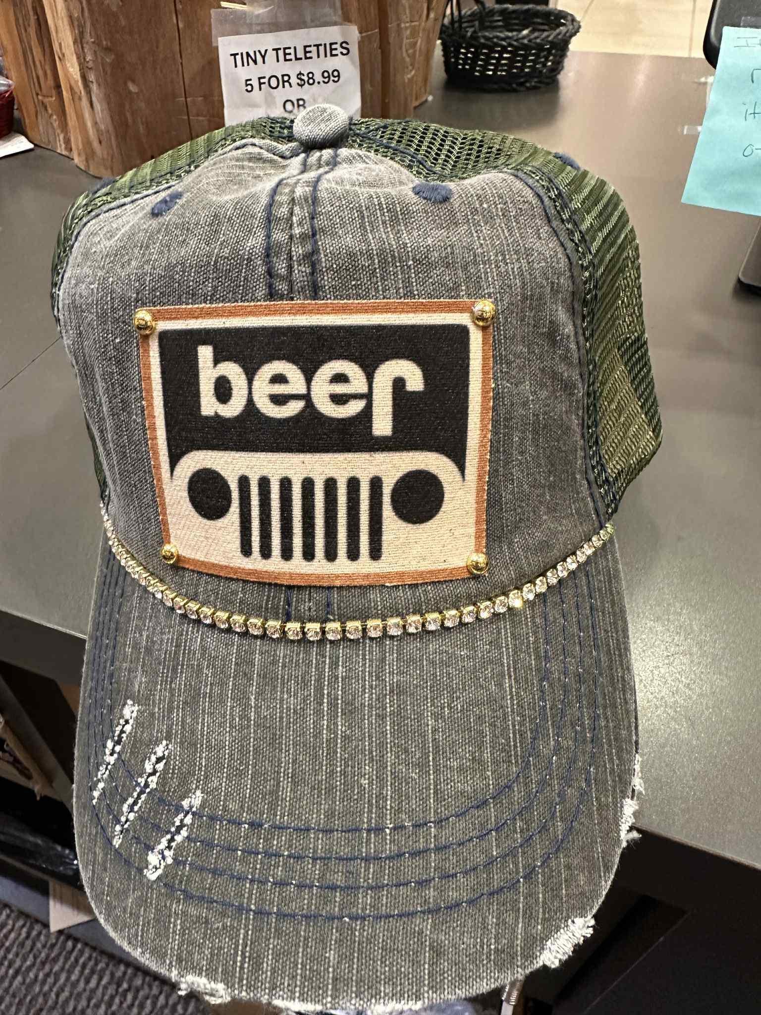 Beer Jeep Bling Hat
