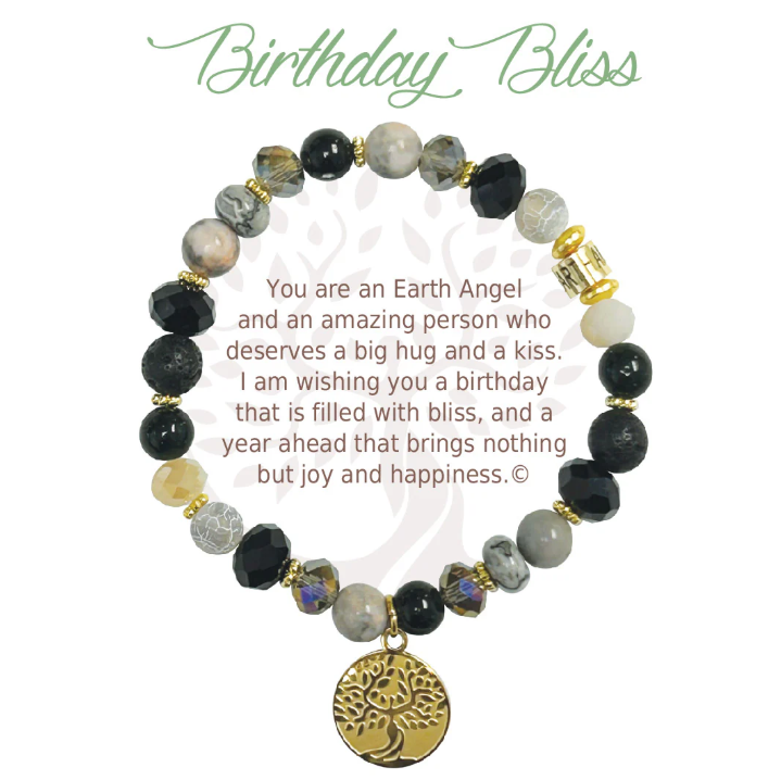 Earth Angel Natural Stone Bracelet - Birthday Bliss