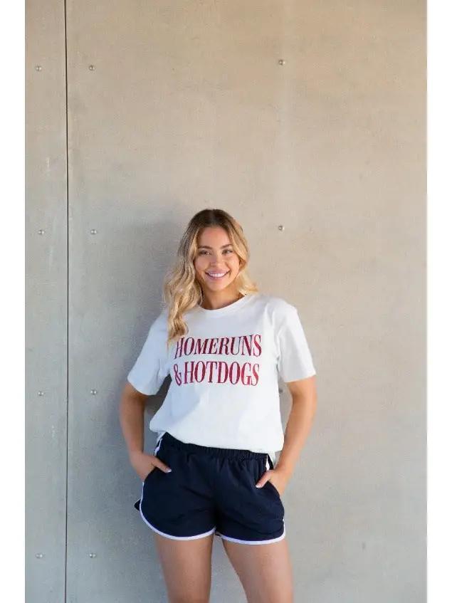 Homeruns & Hotdogs White T-Shirt