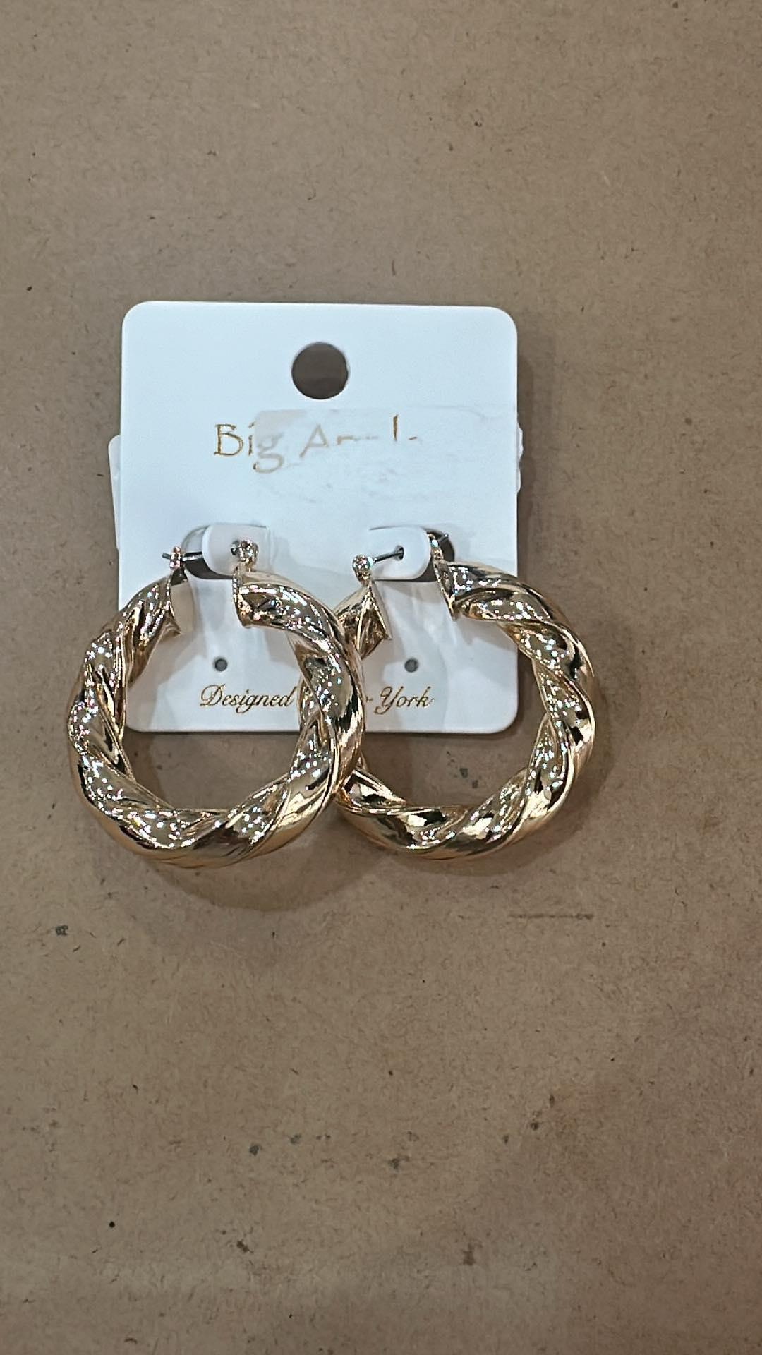 Chunky Gold Hoop Earrings
