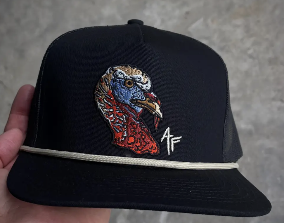 Turkey Head - All Black Rope Hat
