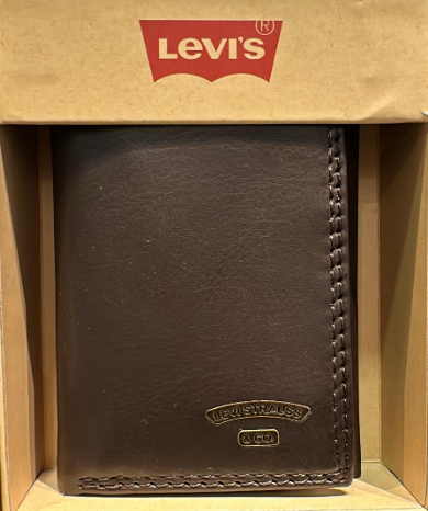 Levi Strauss MENS Trifold Wallet - BROWN #2