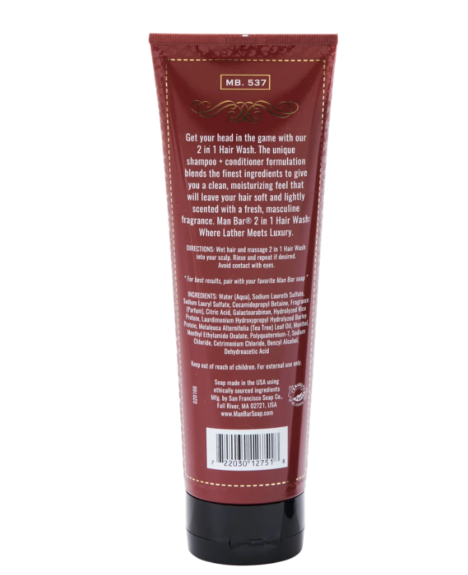 MAN BAR® 2-in-1 Hair Wash - Exotic Musk & Sandalwood