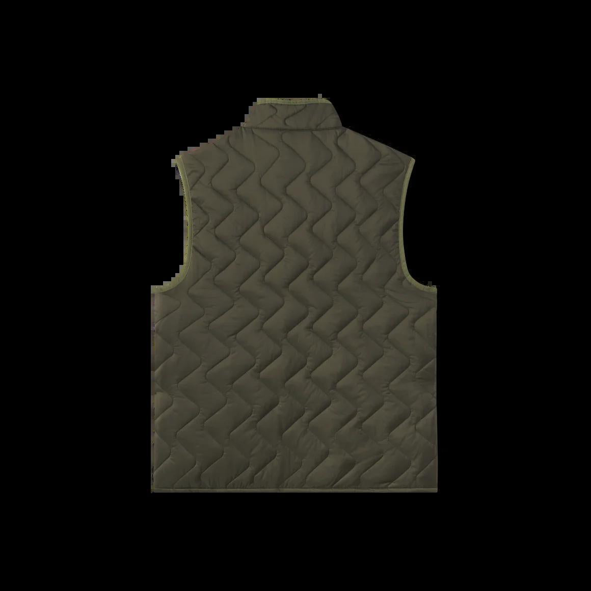Broussard Quilted Vest in Dark Olive