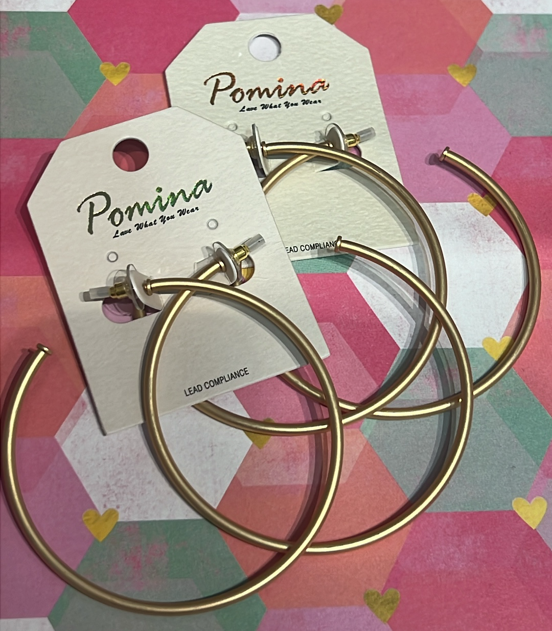 Matte Gold Oversized Hoops