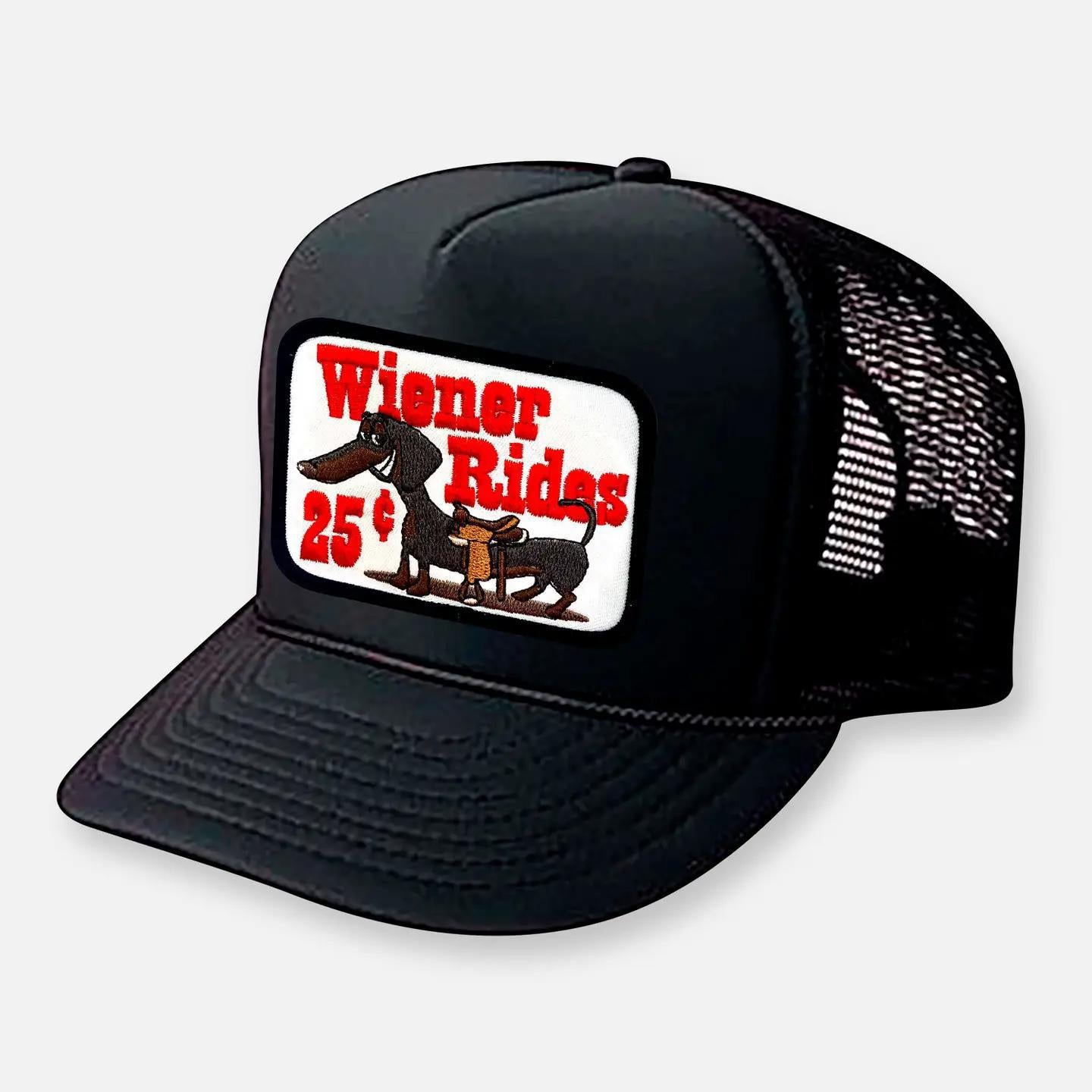 Wiener Rides Curved Bill Patch Hat