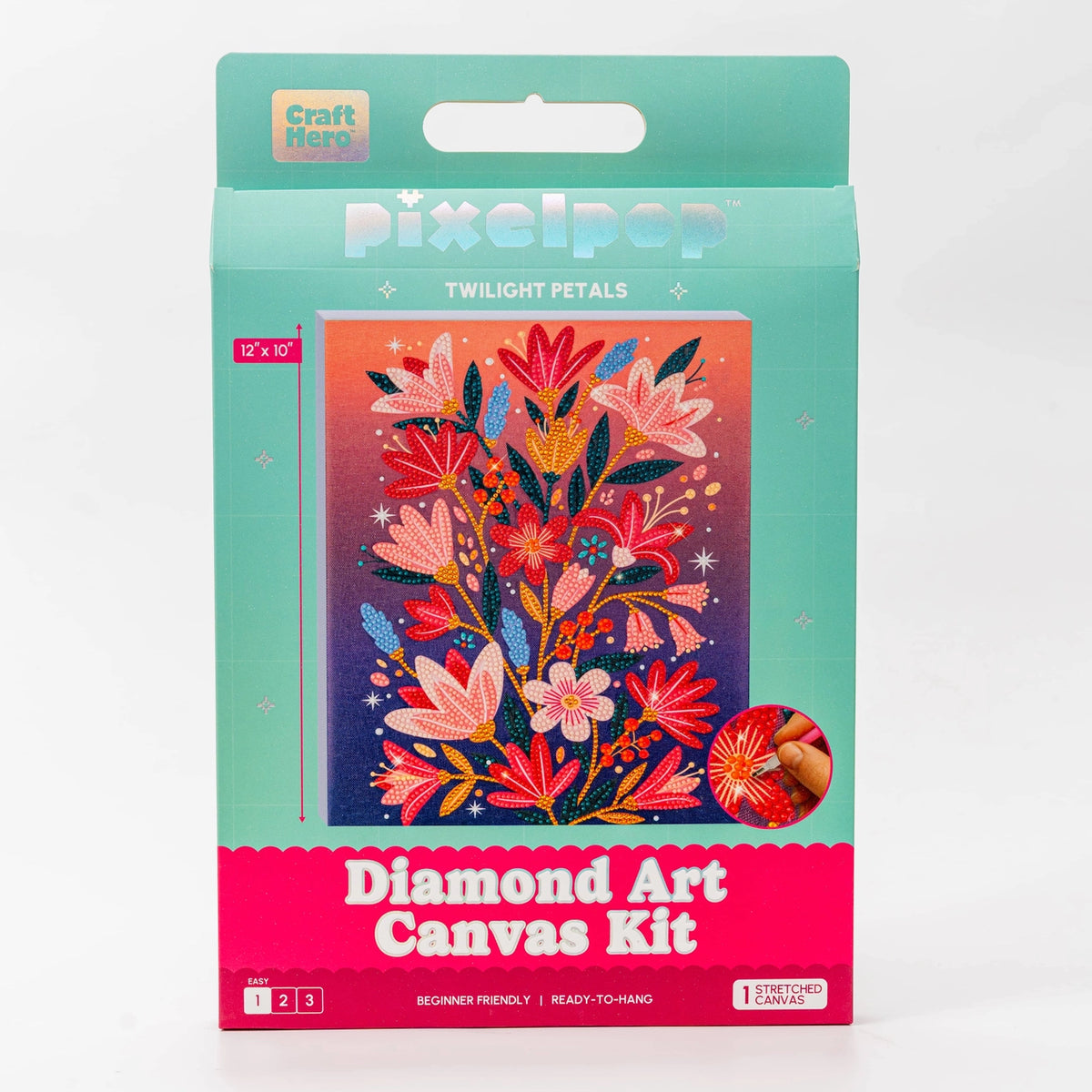 Craft Hero Pixelpop™ - Twilight Petals - Diamond Art Reset Kit