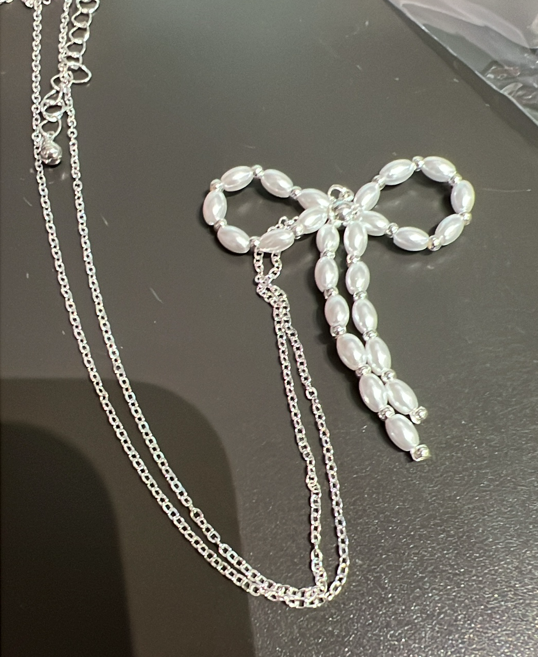 Dodi Silver Pearl Necklace